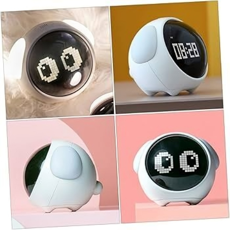 LED Table Clock with Digital Pixel Art - Image 9