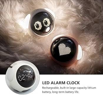 LED Table Clock with Digital Pixel Art - Image 7