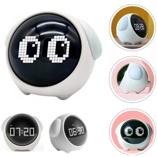 LED Table Clock with Digital Pixel Art - Image 11