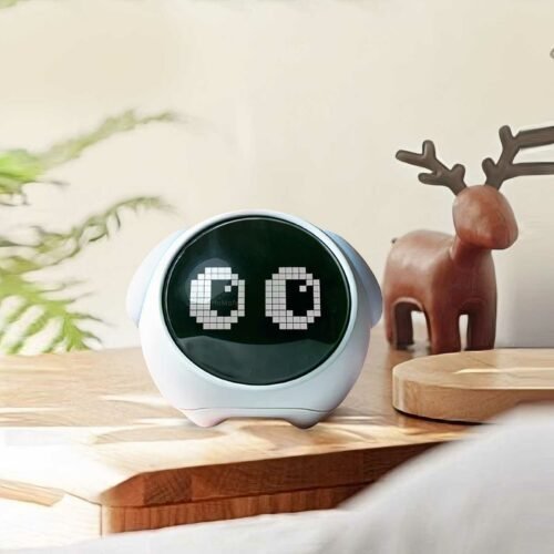 LED Table Clock with Digital Pixel Art - Image 2
