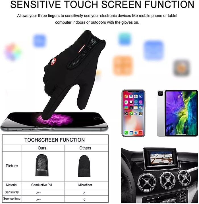 🧤 Winter Touchscreen Riding Gloves – Waterproof & Fleece Lined - Image 7