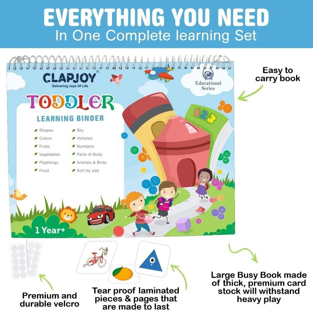 Toddler Learning Book Level 1, Preschool book, 16 in 1 activity book for kids age 2 years+ - Image 3