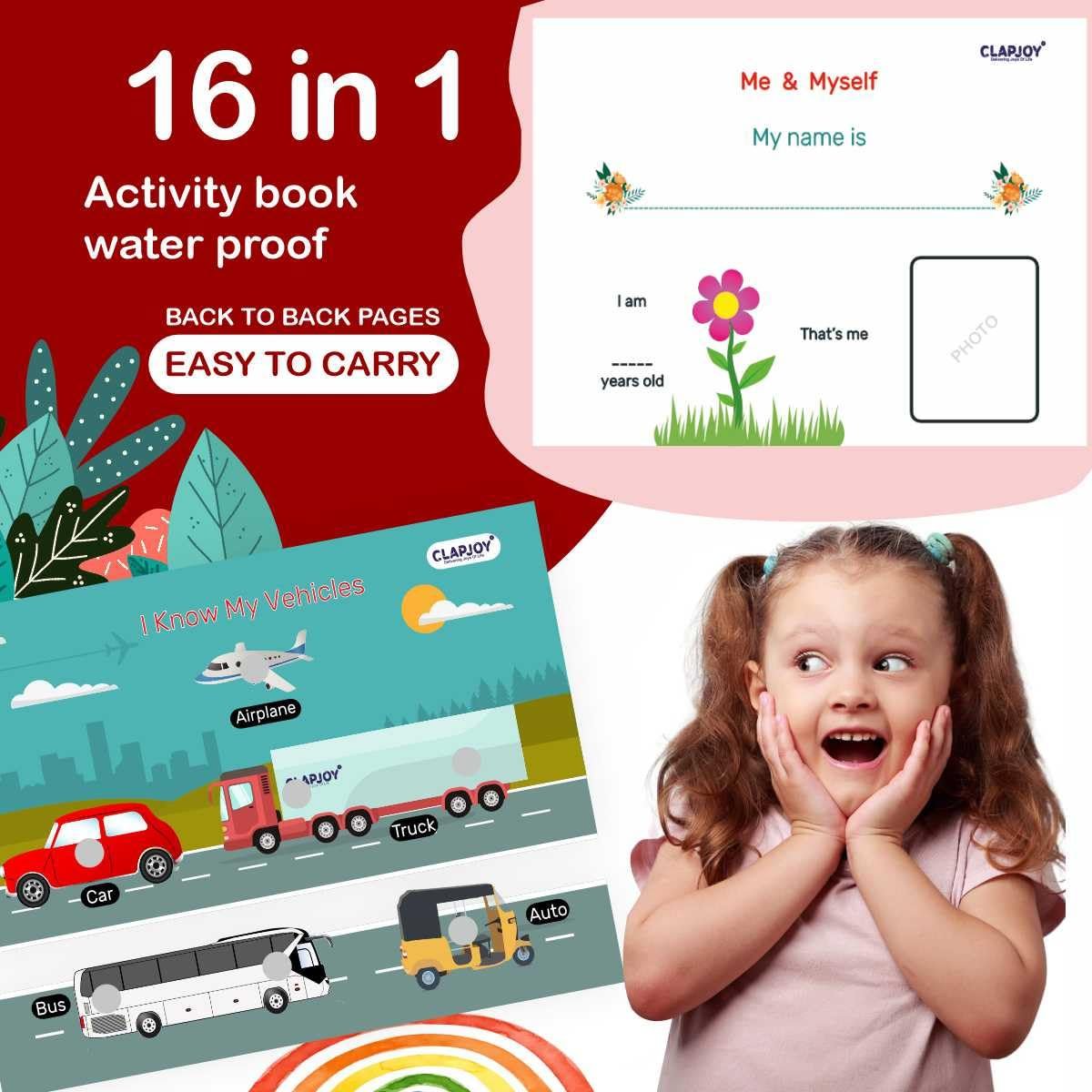 Toddler Learning Book Level 1, Preschool book, 16 in 1 activity book for kids age 2 years+ - Image 7