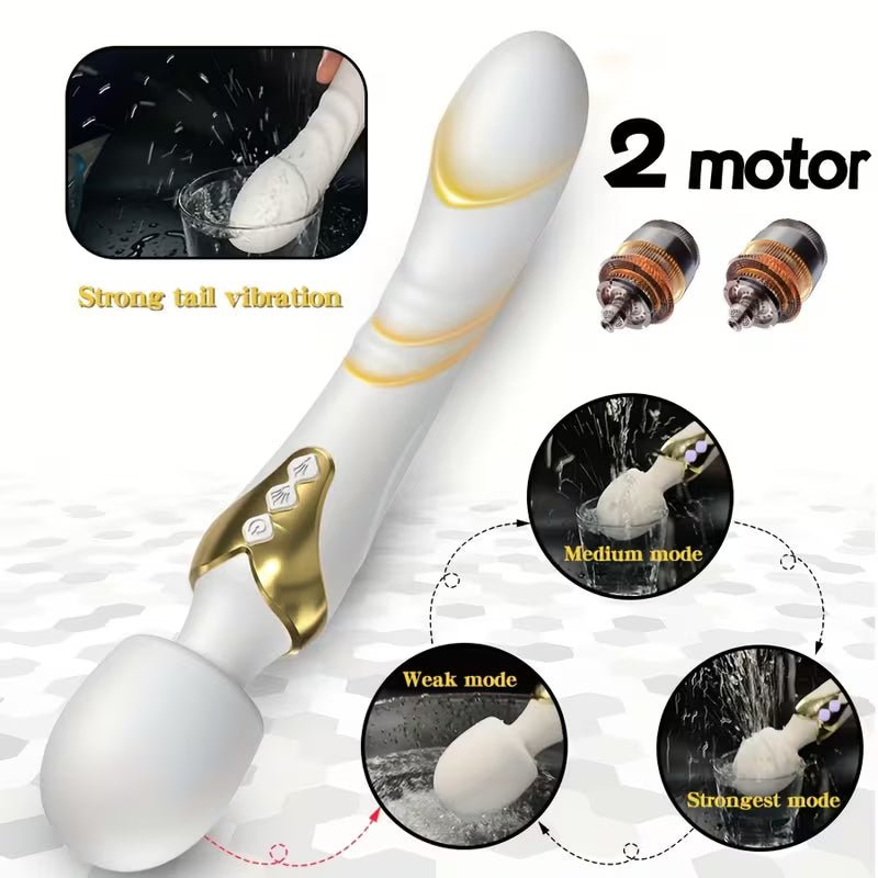 Advanced G-Point Style Wand Massager with Dual Motor Technology - Image 4