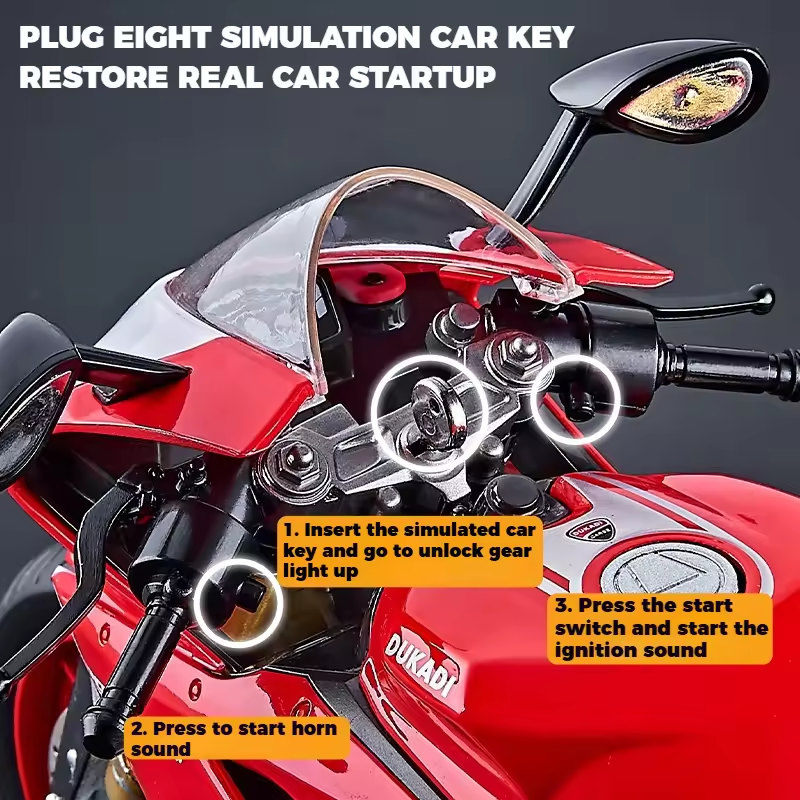 1:9 Diecast Ducati Bootable Spray Bike - Image 5