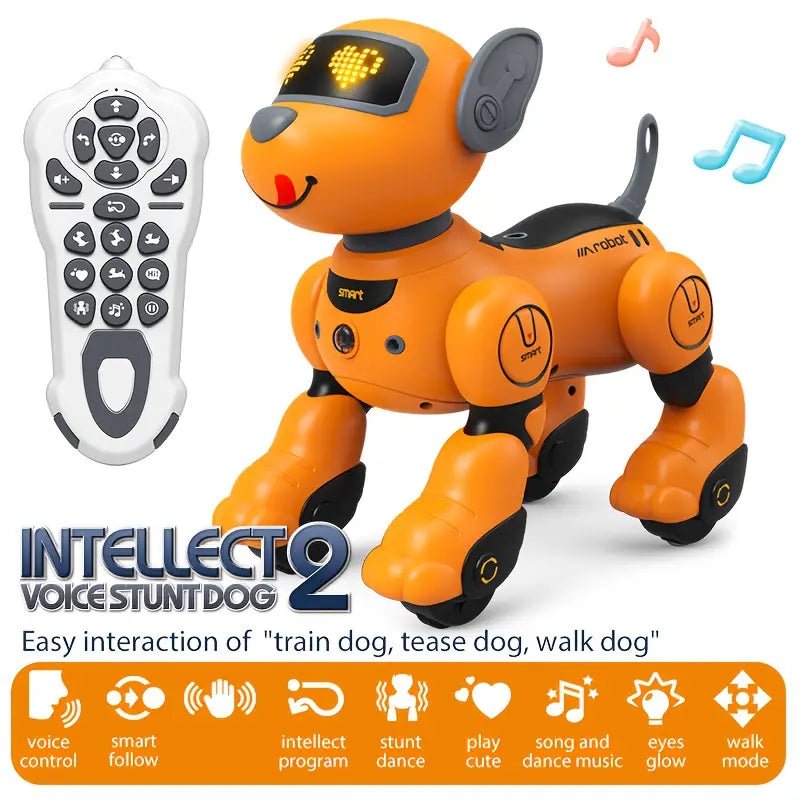 Interactive RC Smart Dog - 2.4GHz Voice-Controlled, Music, Dance & Follow Modes, USB Rechargeable, Perfect Gift for Family & Friends - Image 10