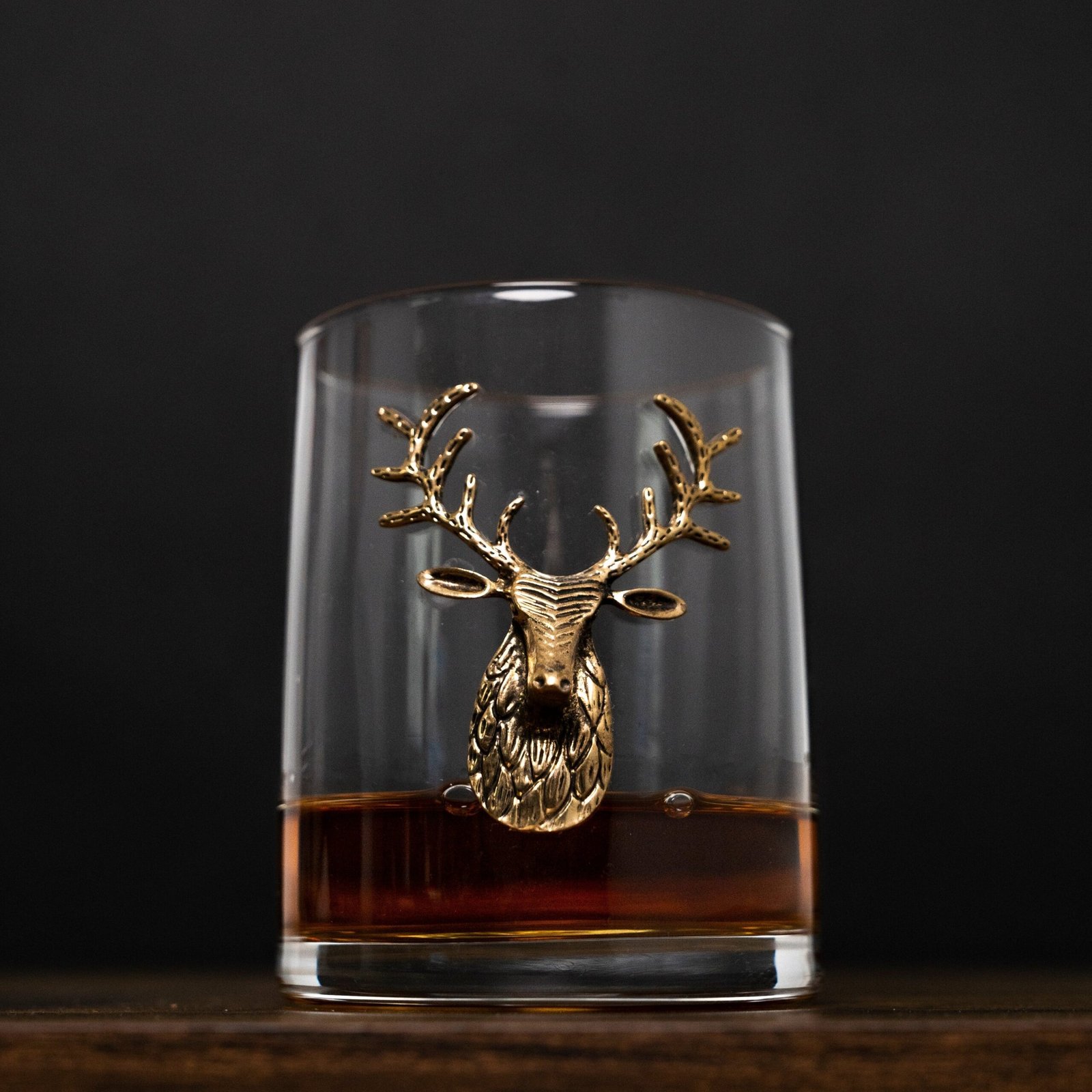 Gold Stag Deer Whiskey Glasses - Image 3