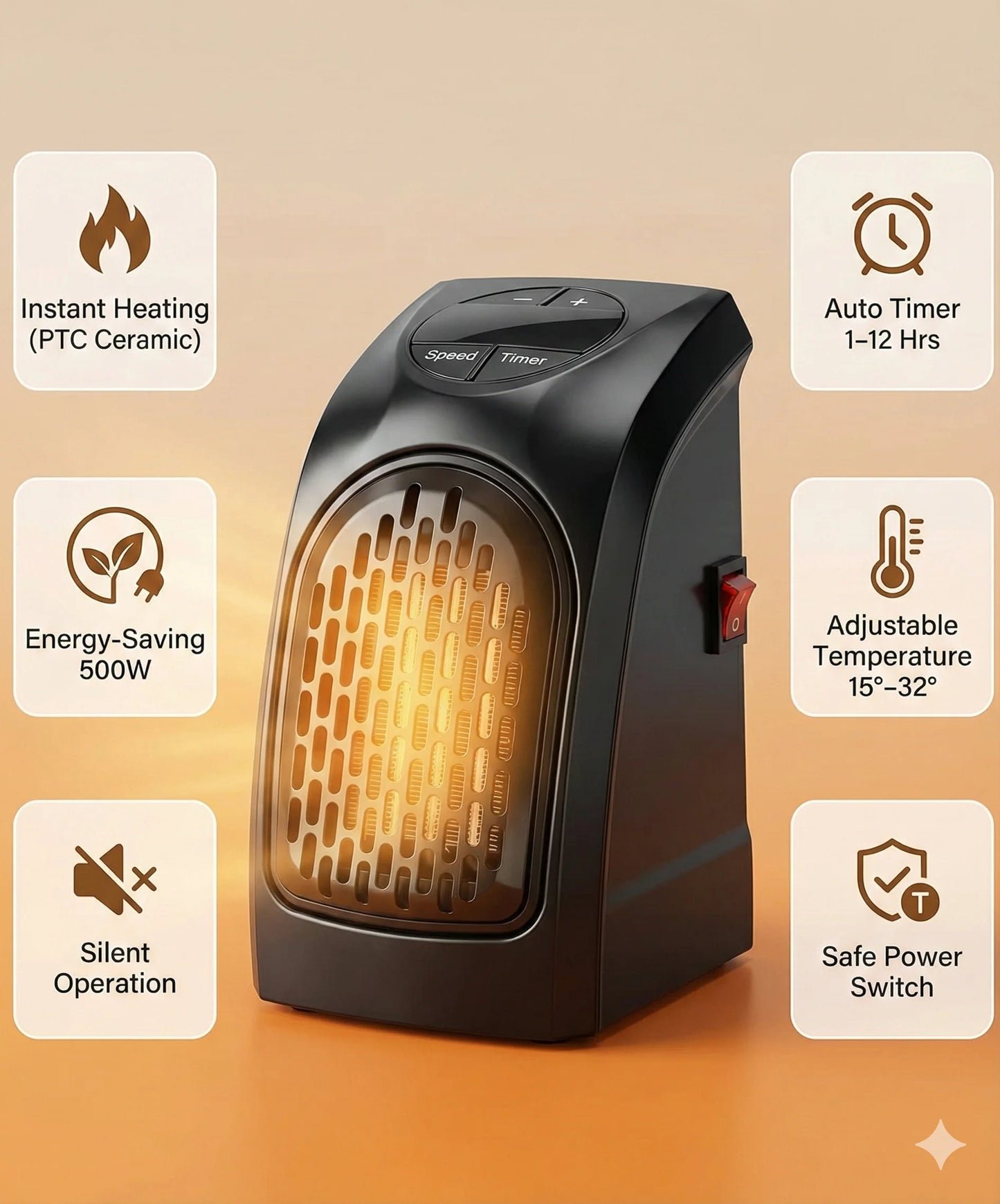 🔥 CozyHeat™ 400W Compact Room Heater - Image 5