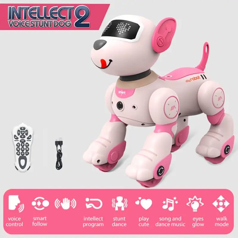 Interactive RC Smart Dog - 2.4GHz Voice-Controlled, Music, Dance & Follow Modes, USB Rechargeable, Perfect Gift for Family & Friends - Image 11