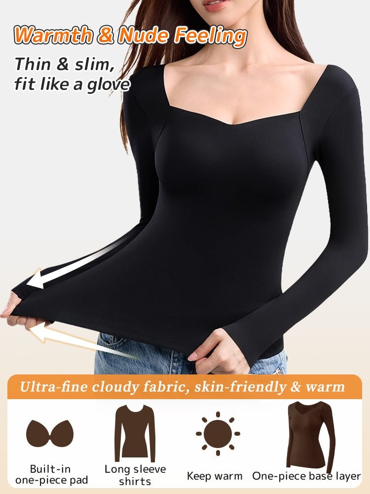 🌟 ThermaSilk™ Square Neck Padded Thermal Top | Buy 1 Get 1 FREE - Image 8