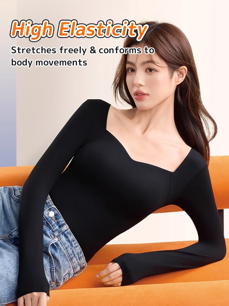 🌟 ThermaSilk™ Square Neck Padded Thermal Top | Buy 1 Get 1 FREE - Image 6
