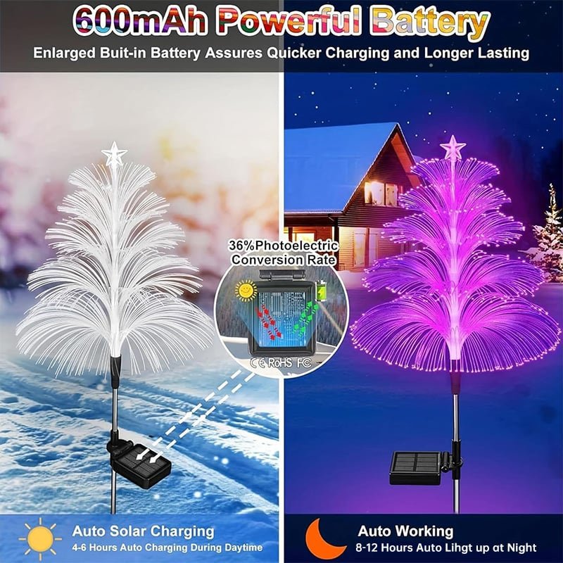 Seven Colors Gradient Solar Christmas Tree Light - Image 6
