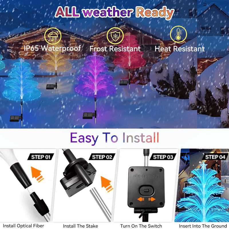 Seven Colors Gradient Solar Christmas Tree Light - Image 7