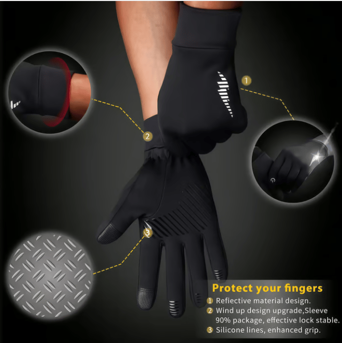 🧤 Winter Touchscreen Riding Gloves – Waterproof & Fleece Lined - Image 2