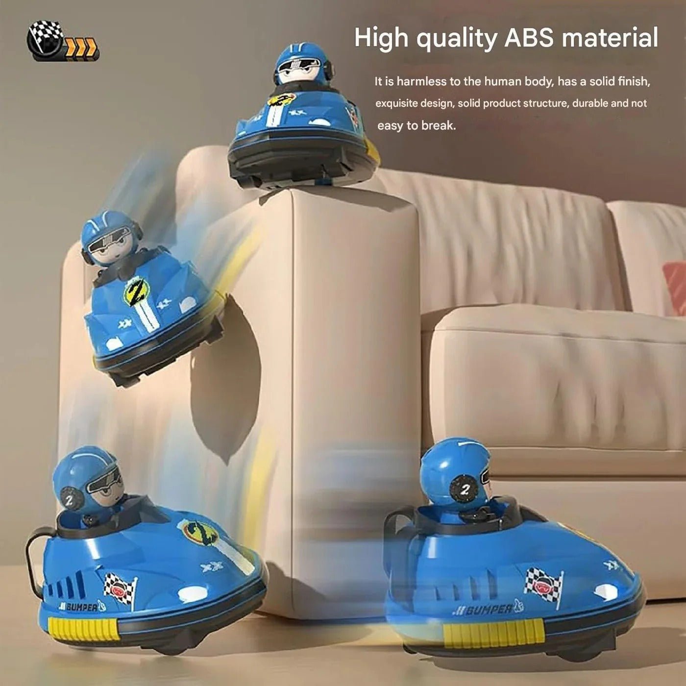 2-Player Remote Control Bumper Cars with Ejecting Drivers - Image 6