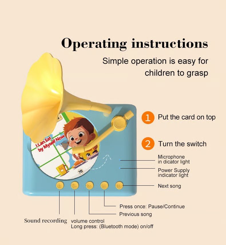 Kids Gramophone with 99 Cards - Image 7