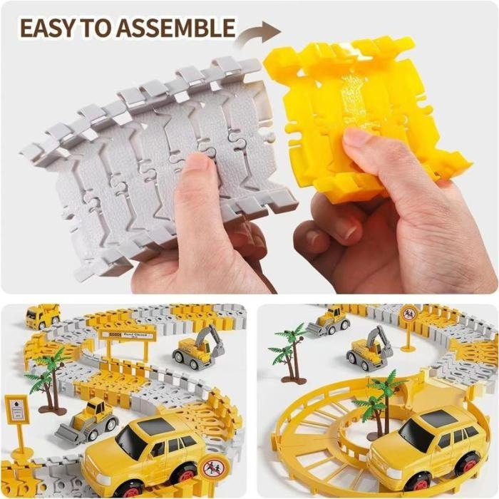 Construction Track Playset with Cars - Image 5