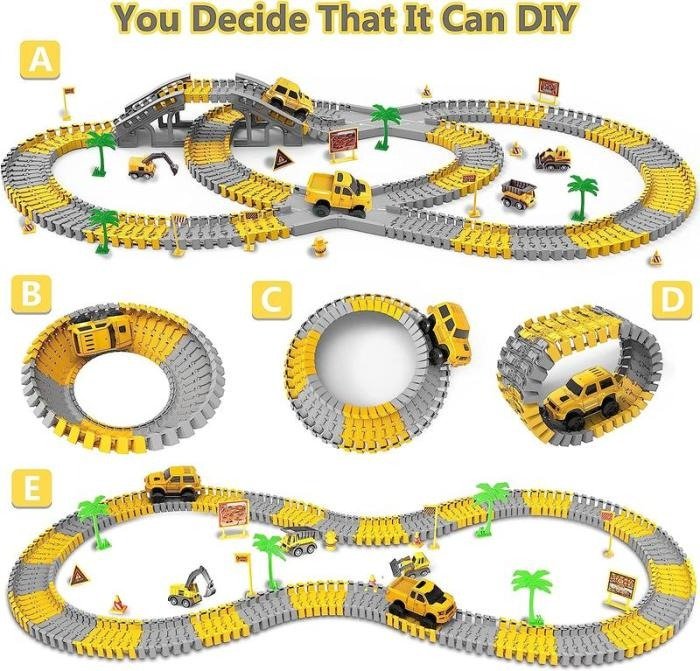 Construction Track Playset with Cars - Image 2