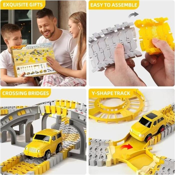 Construction Track Playset with Cars - Image 8