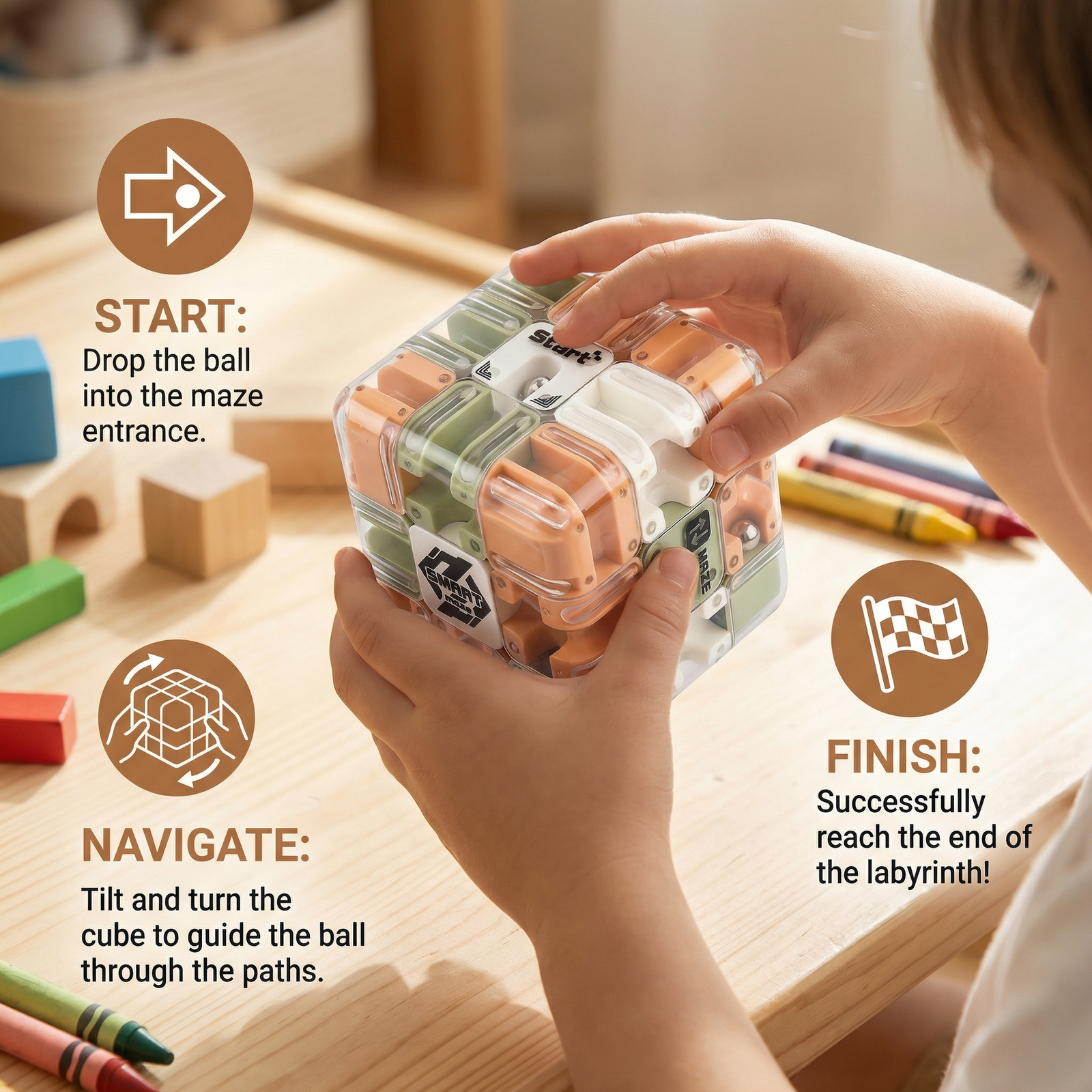 Labyrinth 3D Puzzle Maze Cube - Image 3